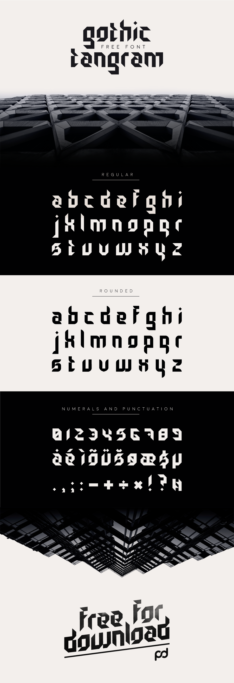 Gothic Tangram font